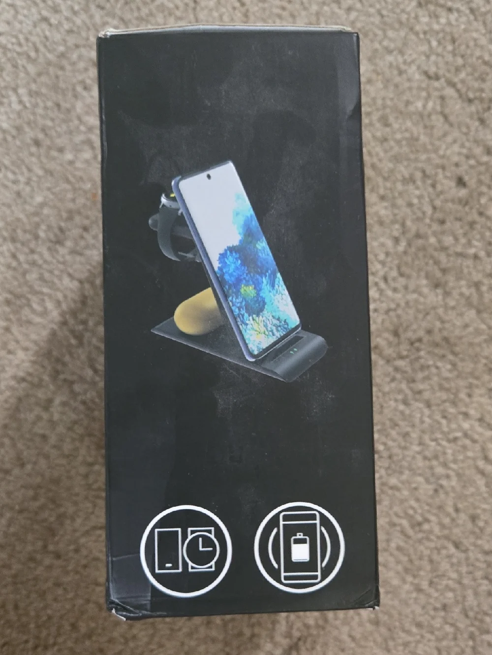 JH12-S 3-in-1 Wireless Charging Station - Black